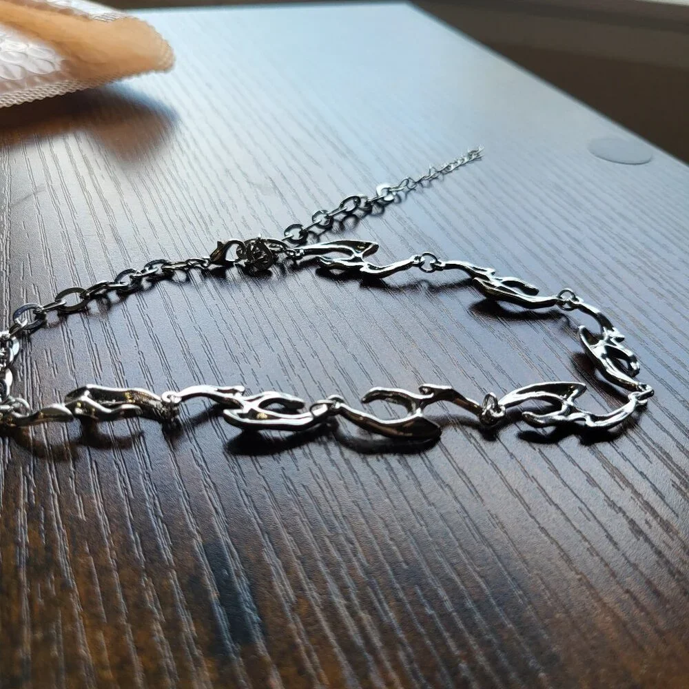 NWT STAINLESS STEEL CHOKER NECKLACE - Picture 1 of 3